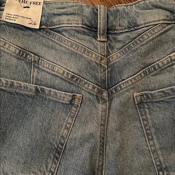 Free People cutoffs | We The Free CRVY High Voltage Short | Curvy jean shorts - Picture 5 of 9